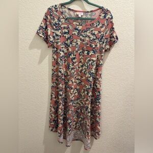 LuLaRoe pink and blue Mickey Mouse dress